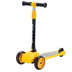 LUO Kick Scooters Kick Scooter for Kids, Children's Scooter Height Adjustable, Four-wheel Flash Scooter, Suitable for Gifts for Children Aged 3-12 (Color : Yellow)