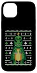 Coque pour iPhone 14 Plus Dinosaure de Noël laid T-Rex Sapin - Noël