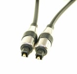 AV-Pro® Quality Metal Optical digital audio lead. SPDIF TOSLink cable 1m