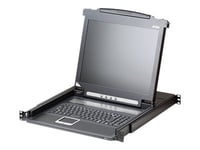 Aten Cl1000m - Kvm-Konsoll - Ps/2, Usb - Frankrike - 17" - Kan Monteres I Rack - 1280 X 1024 @ 75 Hz - 250 Cd/M² - 1000:1 - 5 Ms - Vga - 1U