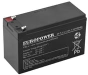 Agm-Batteri Europower Ep 7,2-12 12V 7,2Ah Sort