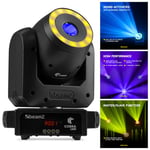 Cobra 100R Moving Head Spot Light with LED Ring & Gobo - 12x SMD RGB 100W White