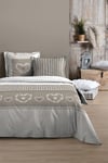 Parure Housse de Couette 260X240 cm + 2 Taie d’Oreiller 100% coton Adelaide