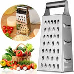 Boîte Râpe 4 Faces, Râpe carrée en Acier Inoxydable pour Cuisine Légumes Fruits Fromage