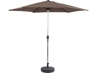 Parasol Jardin Droit Alu "Sol" - Rond - ? 3m - Taupe - Avec Pied ? Lester