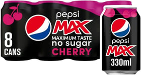 Pepsi Max Cherry Maximum Cherry Cans, 8 x 330ml