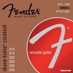 Fender 073-0880-002 Cordes de guitare acoustique Dura-Tone 80/20 Bronze 10-48 880XL