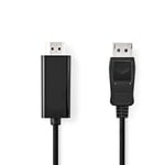 Nedis Displayport kabel | DisplayPort Han | HDMI™ Stik | 4K@30Hz | Nikkelplateret | 2.00 m | Runde | PVC | Sort | Box