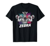 Funny zebra Lifting Weights Gym Workout Animal Fitness zebra T-Shirt