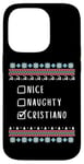 Coque pour iPhone 14 Pro Gentil Coquin Noël Cristiano Pull Moche