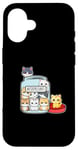 Coque pour iPhone 16 Cat Antidepressant Serotonin Booster T-Shirt.