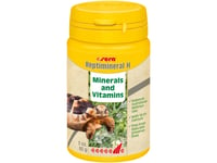 Sera Reptimineral H, Växtätande Reptil, Calcium Carbonate, Disodium Phosphate, Magnesium Sulfate, Wheat Germ, Brewers Yeast, 100 Ml, 85 G