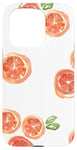 Coque pour iPhone 15 Pro Motif orange sur fond blanc vif et amusant