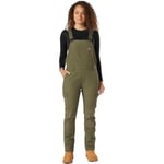 Dickies - Overalls for Women, Rinsed Utility Bib Overalls, Boyfriend Fit, Rinsed Military Green, XS