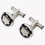 Montblanc Snowcap Star Cufflinks, Silver/Black