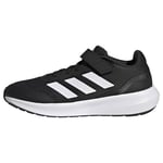 adidas RunFalcon 3.0 Elastic Lace Top Strap Shoes Running, Core Black/FTWR White/Core Black, 31 EU