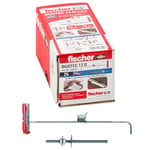 Fischer 544597 Duotec 12 - Chevilles pour placoplâtre avec barre M6, gris, 12 mm avec vis