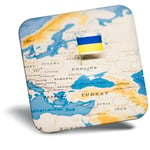 Awesome Fridge Magnet - World Map Ukraine Flag Kiev Travel  #46472