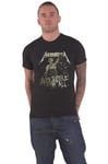 Metallica T Shirt Justice for All Vintage Official Unisex Black M Black (Black B