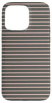 Coque pour iPhone 15 Pro Max Gris Rose Rayé Girly Esthétique Preppy Stripe