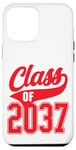 Coque pour iPhone 12 Pro Max Class of 2037 Grow With Me Graduate Athletic Style Rouge