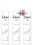 3 X Dove POWDER Anti Perspirant Deodorant 200ml 48Hr 0% Alcohol