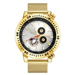 Mens Automatic Watch Gold Vantage Timer Stainless Steel Mesh Strap Swan & Edgar