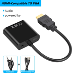 Adaptateur HDMI vers VGA - Sortie jack câble Audio - Brancher un écran moniteur