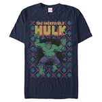 Marvel Avengers Classic-Hulk Smash Sweater Organic Short Sleeve T-Shirt, Navy Blue, XXL