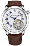 Stührling Original 390.02 Tourbillon Eclipse Sølvfarvet/Læder Ø43 mm