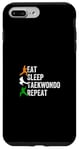 Coque pour iPhone 7 Plus/8 Plus Eat Sleep Taekwondo Repeat - Arts martiaux de taekwondo