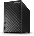 Drivestor 2 Lite AS1102TL Boîtier NAS à 2 Baies, mémoire réseau, 1,7 GHz Quad Core, Port 1GbE, 1 Go de RAM DDR4, Stockage réseau connecté pour Stockage Cloud (diskless)