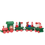 Yoyaxi - Décoration de noël en bois peint avec Train de noël, ornement de Table de noël pour décor de fête de Festival