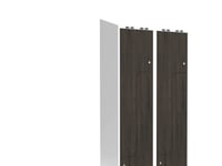 Garderob 2X400 Mm Lutande Tak 2-Styckig Pelare Z-Dörr Laminatdörr Nocturne Trä Cylinderlås