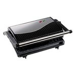 Daewoo Cool Touch Mini Panini Press, Opens 90° & 180° with Non-Stick Plates for Easy Clean, Skid Resistant Feet On & Ready Light Indicators-750W Power, 220-240v 50hz Type G UK Plug