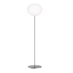 Flos Glo-ball F3 floor lamp White opal glass, matte silver stand