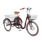 Elcykel Trehjulig Elcykel Evobike Elegant 24 tum 250W 2021/2022 374 Wh - Röd