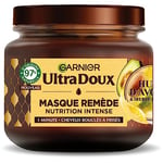 Garnier Ultra Doux - Masque Remède Nutrition Intense - Huile d'Avocat & Beurre de Karité - Pour Cheveux très Secs Bouclés ou Frisés - Sans Parabène - 340 ml