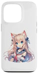 Coque pour iPhone 13 Pro Costume de marin mignon chat fille