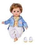 Baby Annabell Little Sweet Prince 707104-36cm Doll with Super Soft Fabric Body & Sleeping Eyes for Toddlers - Includes Two-in-one Top, Trousers, and Shoes - Suitable from 1 Year, Multicolor