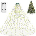 Julgransbelysning, 400 LED-julbelysning med 8 ljuslägen & minnesfunktion, 2 meter x 16 ljusslingor med timerfunktion [DB] Warm White-400led