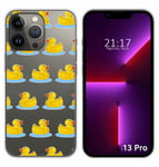 Coque Silicone Transparent pour IPHONE 13 Pro (6.1) Design Canard Dessins