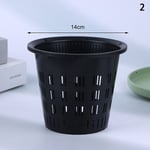 Pot de fleur spécial orchidée papillon avec trou latéral,filet,tasse,plante,panier,récipient en plastique respirant,11cm,14cm - Type Black #B