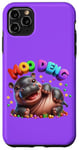 Coque pour iPhone 11 Pro Max Adorable bébé hippopotame Moo Deng Merry Christmas Cheer