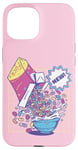 Coque pour iPhone 15 Fresh Out of Fucks Céréales Drôle Ironique Sarcastique Rétro Comic