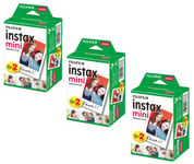 Fuji - 3x Instax Mini Film 20 Shots - 10x2 - Bundle