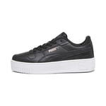 PUMA Carina Street Jr Basket, Black Black Rose Gold White, 35.5 EU