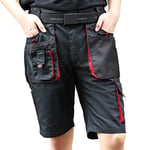 WORK IDEA Shorts de Travail pour Hommes, Bermudas Cargo d'été en Coton/Polyester, avec de Nombreuses Poches, Pantalon Cargo Homme Grande Taille