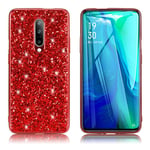 Glitter OnePlus 8 skal - Röd