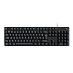 Logitech G 413 SE Clavier de Jeu mécanique Pleine Taille - Clavier rétroéclairé avec commutateurs mécaniques tactiles, Anti-ghosting, pour Windows et MacOS, Disposition AZERTY Belge - Noir